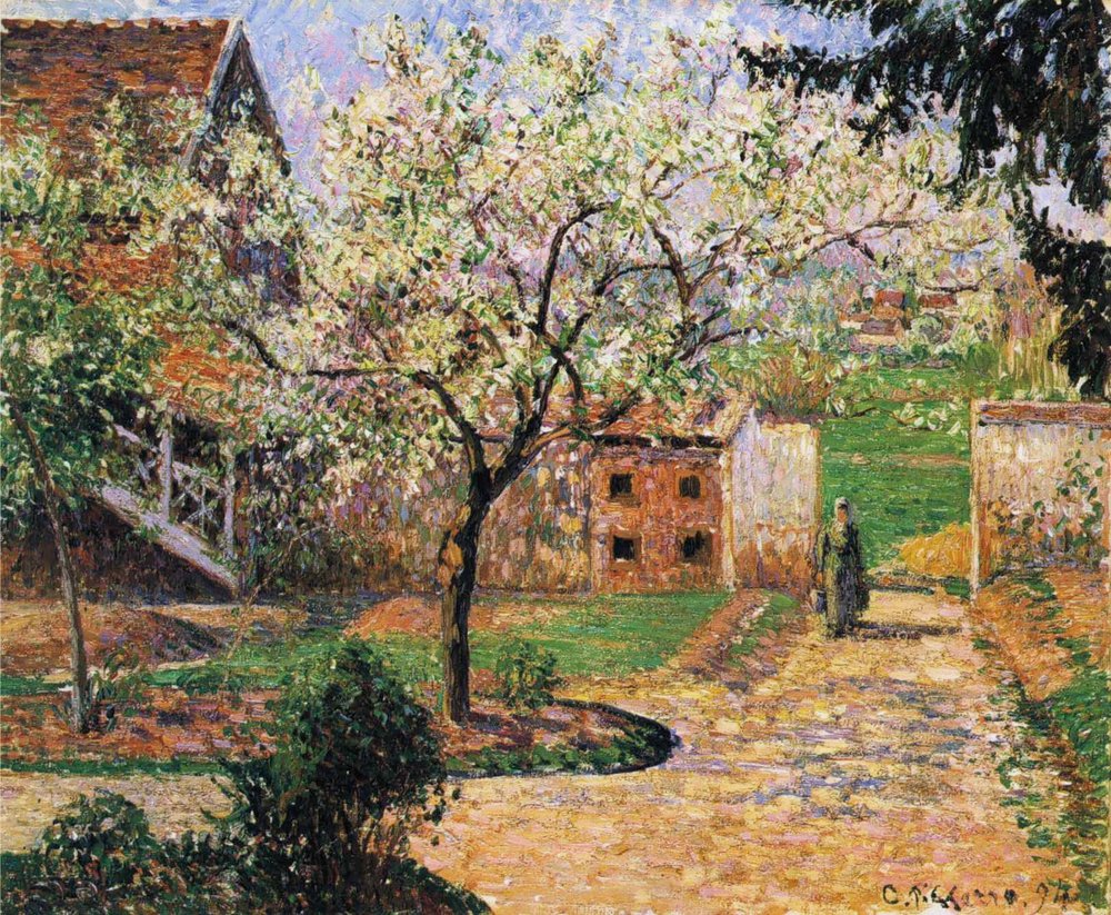 絵画 Camille Pissarro Printemps, Pruniers en Prunier en fleurs, Éragny | Camille Jacob Pissarro